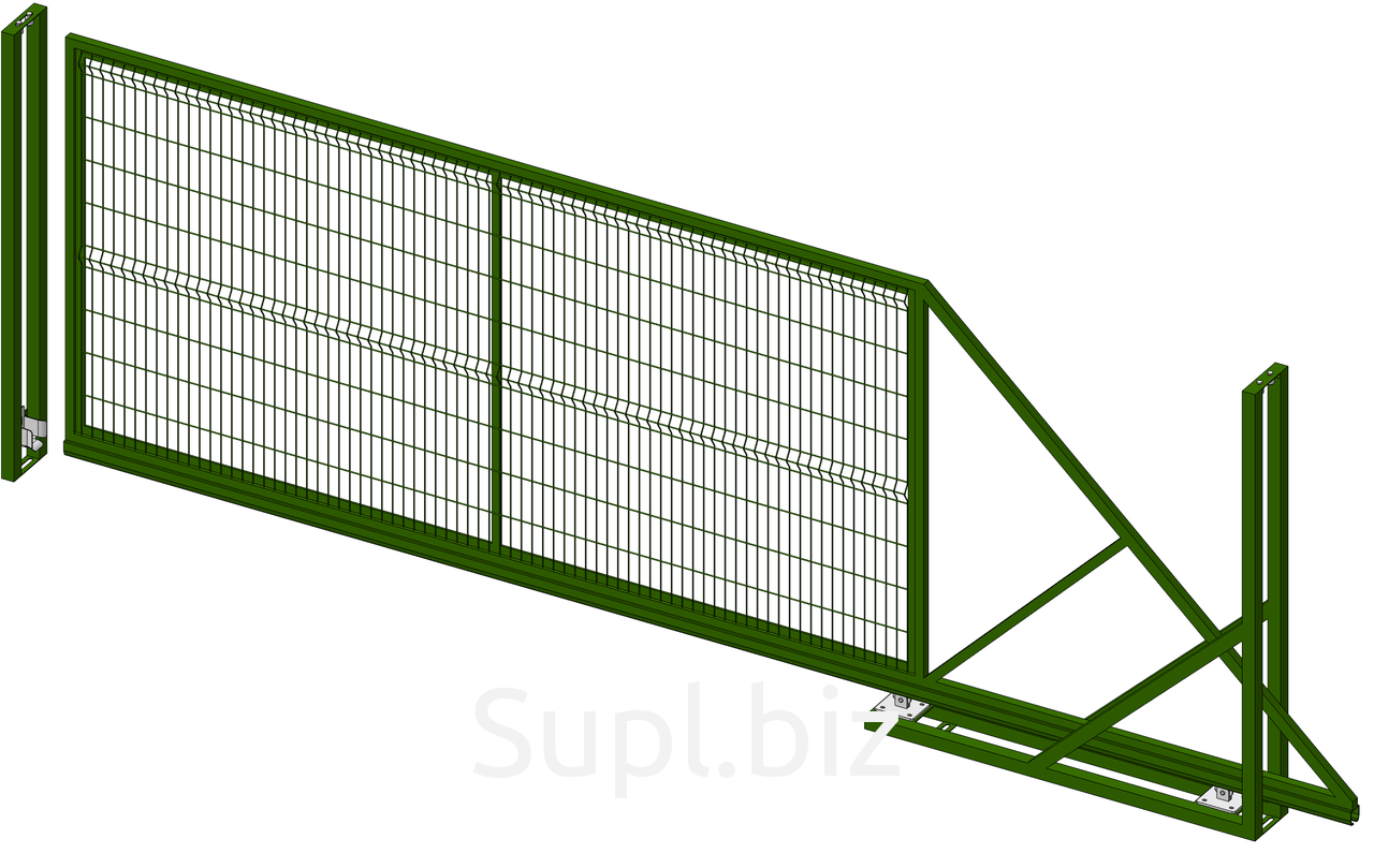 Ворота 2 2 метра. Ворота со сварной сеткой 3d h 1,5м l 3,0м RAL 6005. Ral6005 каркас откатных ворот. Каркас ворот откатных 4000х2000. Калитка со сварной сеткой h1.5 l0.8 ППК RAL 6005.