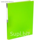Папка на 4 кольцах А4 пластиковая, 25 мм, 700 мкм Berlingo Neon, неоновая зелёная