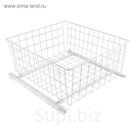 Корзина выкатная сетчатая SIBO SB500/150-SV роликовые, серебро, 435х475х150 мм