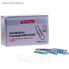 Скрепки цветные "Зебра" 28 мм, 100 штук, картонная упаковка