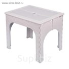 Складной стол "Плетёнка", 645х505х600 мм, пластик, цвет бежевый
