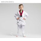 Добок для тхэквондо WTF Adi-start, размер 150 см, цвет белый с черно-красным воротником