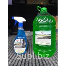 Стеклоомывающая жидкость CLEAN GLASS. Профессиональный сосотав на водной основе для очистки стекол, безопасен для лакокрасочного покрытия, резиновых, металичес…