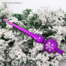 Наконечник 27*6 см матовый снежинка фиолетовый