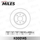 Диск тормозной передний MILES K000145