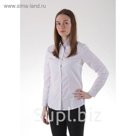 Блузка женская с длинным рукавом, размер 50, рост 170 см, цвет белый/горох (арт. 15115 С+)