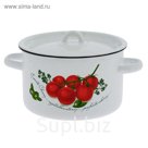 Кастрюля 2,9 л "Томаты", цвет белоснежный