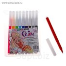 Фломастеры 10 цветов GLAM, вентилируемый колпачок, длина линии письма более 400 м, европодвес
