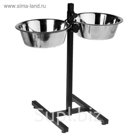 Подставка напольная с мисками Double Diner VM-2702(Е) 63 см, 2 х 4,0 л