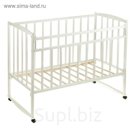 Детская кроватка Magico Mini на колёсах или качалке, цвет белый
