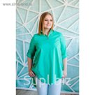 Блузка женская Vera Nicco, размер 52 (2XL), рост 168 см, цвет мятный (арт. 1677 С+)