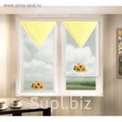Комплект штор, размер 60х120 см, 60х90 см, вуаль