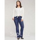 Джинсы женские клеш MR055H-103 BLUE-1 размеры 27-32