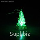 Игрушка световая "Снежная елочка", 8 см, батарейки в комплекте