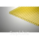 Сотовый поликарбонат КОЛИБРИ 6х2100х12000мм желтый 70%