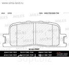 Тормозные колодки задние MILES E110217