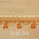 Тесьма "Колокольчики", 12±1м, цвет светло-коричневый/бежевый