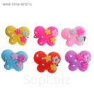 Брошь детская "Бабочка с тремя цветочками", цвет МИКС