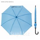 Зонт-трость "Клетка мелкая", полуавтоматический, R=46см, цвет голубой