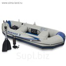 Лодка надувная "Мореход 3", 127х297х46 см, вёсла алюмин., ручной насос, до 300 кг 68373 INTEX