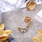 Серьга Каффа дорожка цвет золото