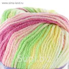Пряжа "Burcum bebe batik" 100% акрил 210м/100гр (2613 желт-роз-зелен)