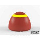 Полусфера бетонная без крепления с отражающей полосой Арт. ПБ 1.3