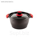 Кастрюля Antea, 24 см, 4,1 л, со стеклянной крышкой, индукционное дно