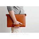 Коричневый кожаный чехол-сумка для ноутбука 13" Handwers Bering