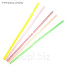 Набор трубочек для коктейля, 5х210 мм,"Доляна", прямые, флуорисцентные, 250 шт в упаковке