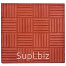 Плитка тротуарная красная "Паркет" (300х300х30мм)