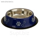 Миска с нескользящим основанием цветная с принтом, 470 мл