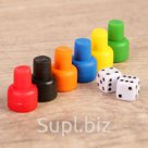 Набор для настольных игр 6 фишек 2 кубика