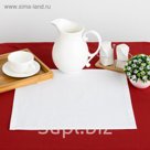 Салфетка столовая "Этель" 40х40, саржа, цвет белый, 100%хл.