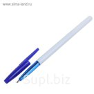 Ручка шариковая 0,5мм стержень синий корпус белый с тонир держателем с синим колпачком CALLIGRATA