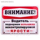 Наклейка на авто "Внимание!"
