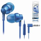 Наушники с микрофоном (гарнитура) PHILIPS SHE3855BL/00, проводные, 1,2 м, стерео, вкладыши, синие