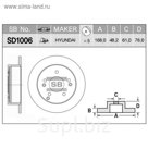 Диск тормозной HI-Q SD1006