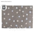 Ковёр Tricolor Polka Dots, размер 120х160 см, цвет серый/голубой