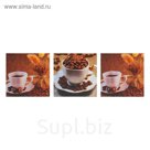 Модульная картина на подрамнике "Арома", 3 шт. — 28×28 см, 28×84 см