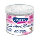 Ватные палочки 200 шт., AURA, пластиковый стакан