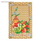 Полотенце кухонное Collorista "Фрукты", размер 48х72±2, 100% хлопок, вафельное полотно 162 г/м2