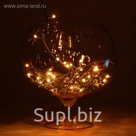 Гирлянда "Метраж" 3.5 м, нить темная, 50 ламп, 220V, контроллер 8 режимов, ЖЕЛТЫЙ