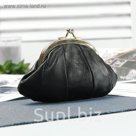 Косметичка на фермуаре, 1 отдел, цвет чёрный