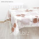 Клеенка ажурная Lace, ширина 137 см "Цветы", рулон 20 м