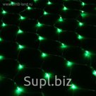 "Сетка" Ш:1 м, В:0,9 м, нить силикон, LED-120-220V, контр. 8 р, ЗЕЛЕНЫЙ