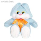 Мягкая игрушка "Зайчишка", цвет голубой