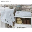 Комплект полотенец KARNA SUENA, размер 50x90-1 шт.,70х140-шт., махра 380 г/м2, цвет ментол    179160