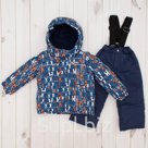Комплект зимний для мальчика куртка и брюки рост 116 см цвет синий MW27204