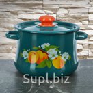 Кастрюля грушевидная 4 л, с пластмассовой ручкой, цвет бирюзовый МИКС